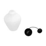 GLOBOSTAR® SKLO 206-0023 Μοντέρνο Κρεμαστό Φωτιστικό Οροφής με Ντουί 1 x E27 AC 220-240V IP20 - Λευκό - Μ22 x Π22 x Υ31cm