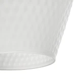 GLOBOSTAR® SKLO 206-0023 Μοντέρνο Κρεμαστό Φωτιστικό Οροφής με Ντουί 1 x E27 AC 220-240V IP20 - Λευκό - Μ22 x Π22 x Υ31cm