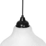 GLOBOSTAR® SKLO 206-0023 Μοντέρνο Κρεμαστό Φωτιστικό Οροφής με Ντουί 1 x E27 AC 220-240V IP20 - Λευκό - Μ22 x Π22 x Υ31cm