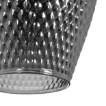 GLOBOSTAR® SKLO 206-0024 Μοντέρνο Κρεμαστό Φωτιστικό Οροφής με Ντουί 1 x E27 AC 220-240V IP20 - Μαύρο Φιμέ - Μ22 x Π22 x Υ31cm