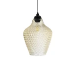 GLOBOSTAR® SKLO 206-0025 Μοντέρνο Κρεμαστό Φωτιστικό Οροφής με Ντουί 1 x E27 AC 220-240V IP20 - Mελί - Μ22 x Π22 x Υ31cm