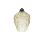 GLOBOSTAR® SKLO 206-0025 Μοντέρνο Κρεμαστό Φωτιστικό Οροφής με Ντουί 1 x E27 AC 220-240V IP20 - Mελί - Μ22 x Π22 x Υ31cm