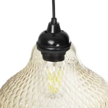 GLOBOSTAR® SKLO 206-0025 Μοντέρνο Κρεμαστό Φωτιστικό Οροφής με Ντουί 1 x E27 AC 220-240V IP20 - Mελί - Μ22 x Π22 x Υ31cm