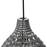 GLOBOSTAR® BASTIK 206-0026 Μοντέρνο Κρεμαστό Φωτιστικό Οροφής με Ντουί 1 x E27 AC 220-240V IP20 - Μαύρο Φιμέ - Μ22 x Π22 x Υ26cm