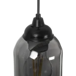 GLOBOSTAR® TUBE 206-0030 Μοντέρνο Κρεμαστό Φωτιστικό Οροφής με Ντουί 1 x E27 AC 220-240V IP20 - Μαύρο Φιμέ - Μ10 x Π10 x Υ24cm