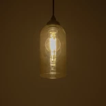 GLOBOSTAR® TUBE 206-0031 Μοντέρνο Κρεμαστό Φωτιστικό Οροφής με Ντουί 1 x E27 AC 220-240V IP20 - Mελί - Μ10 x Π10 x Υ24cm