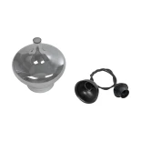 GLOBOSTAR® OVOCE 206-0032 Μοντέρνο Κρεμαστό Φωτιστικό Οροφής με Ντουί 1 x E27 AC 220-240V IP20 - Μαύρο Φιμέ - Μ20 x Π20 x Υ22cm