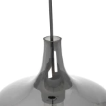 GLOBOSTAR® OVOCE 206-0032 Μοντέρνο Κρεμαστό Φωτιστικό Οροφής με Ντουί 1 x E27 AC 220-240V IP20 - Μαύρο Φιμέ - Μ20 x Π20 x Υ22cm