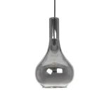 GLOBOSTAR® ΤΟΝΕ 206-0034 Μοντέρνο Κρεμαστό Φωτιστικό Οροφής με Ντουί 1 x E27 AC 220-240V IP20 - Μαύρο Φιμέ - Μ20 x Π20 x Υ36cm