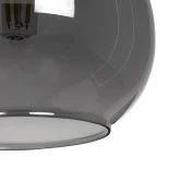 GLOBOSTAR® ΤΟΝΕ 206-0034 Μοντέρνο Κρεμαστό Φωτιστικό Οροφής με Ντουί 1 x E27 AC 220-240V IP20 - Μαύρο Φιμέ - Μ20 x Π20 x Υ36cm