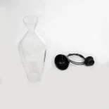 GLOBOSTAR® BOHEMIA 206-0041 Μοντέρνο Κρεμαστό Φωτιστικό Οροφής με Ντουί 1 x E27 AC 220-240V IP20 - Διάφανο - Μ15 x Π15 x Υ40cm