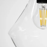 GLOBOSTAR® TORU 206-0042 Μοντέρνο Κρεμαστό Φωτιστικό Οροφής με Ντουί 1 x E27 AC 220-240V IP20 - Διάφανο - Μ20 x Π20 x Υ31cm