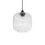 GLOBOSTAR® MELONI 206-0013 Μοντέρνο Κρεμαστό Φωτιστικό Οροφής με Ντουί 1 x E27 AC 220-240V IP20 - Διάφανο - Μ20 x Π20 x Υ24cm