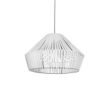 GLOBOSTAR® NUI 205-0064 Boho Κρεμαστό Φωτιστικό Οροφής με Ντουί 1 x E27 AC 220-240V IP20 - Λευκό - M60 x Π60 x Υ41cm