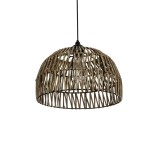 GLOBOSTAR® ARANCIA 205-0047 Boho Κρεμαστό Φωτιστικό Οροφής με Ντουί 1 x E27 AC 220-240V IP20 - Μπεζ - M35 x Π35 x Υ26cm