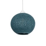 GLOBOSTAR® SOLEI 205-0012 Boho Κρεμαστό Φωτιστικό Οροφής με Ντουί 1 x E27 AC 220-240V IP20 - Τιρκουάζ - M20 x Π20 x Υ25cm
