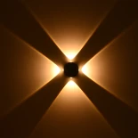kelvo® ARKOS KLV-101-0107 Μοντέρνο Φωτιστικό Τοίχου - Απλίκα LED 8W 840lm 15° AC 220-240V Αδιάβροχο IP65 Θερμό Λευκό 2700K - Lumileds COB Chip & TÜV SÜD Driver - Μαύρο Ματ - Μ13 x Π5.5 x Υ13cm - 5 Χρόνια Εγγύηση