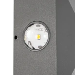 kelvo® ARKOS KLV-101-0111 Μοντέρνο Φωτιστικό Τοίχου - Απλίκα LED 8W 840lm 15° AC 220-240V Αδιάβροχο IP65 Θερμό Λευκό 2700K - Lumileds COB Chip & TÜV SÜD Driver - Γκρι Ανθρακί Ματ - Μ14 x Π5.5 x Υ14cm - 5 Χρόνια Εγγύηση