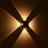 kelvo® ARKOS KLV-101-0110 Μοντέρνο Φωτιστικό Τοίχου - Απλίκα LED 8W 840lm 15° AC 220-240V Αδιάβροχο IP65 Θερμό Λευκό 2700K - Lumileds COB Chip & TÜV SÜD Driver - Μαύρο Ματ - Μ14 x Π5.5 x Υ14cm - 5 Χρόνια Εγγύηση
