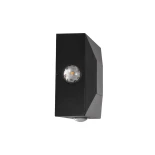 kelvo® ARKOS KLV-101-0110 Μοντέρνο Φωτιστικό Τοίχου - Απλίκα LED 8W 840lm 15° AC 220-240V Αδιάβροχο IP65 Θερμό Λευκό 2700K - Lumileds COB Chip & TÜV SÜD Driver - Μαύρο Ματ - Μ14 x Π5.5 x Υ14cm - 5 Χρόνια Εγγύηση