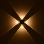 kelvo® ARKOS KLV-101-0110 Μοντέρνο Φωτιστικό Τοίχου - Απλίκα LED 8W 840lm 15° AC 220-240V Αδιάβροχο IP65 Θερμό Λευκό 2700K - Lumileds COB Chip & TÜV SÜD Driver - Μαύρο Ματ - Μ14 x Π5.5 x Υ14cm - 5 Χρόνια Εγγύηση