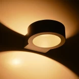 kelvo® AURA KLV-101-0114 Μοντέρνο Φωτιστικό Τοίχου - Απλίκα LED 7W 875lm 45° AC 220-240V Αδιάβροχο IP65 Θερμό Λευκό 2700K - Lumileds COB Chip & TÜV SÜD Driver - Γκρι Ανθρακί Ματ - Μ15 x Π13 x Υ4.5cm - 5 Χρόνια Εγγύηση