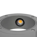 kelvo® AURA KLV-101-0114 Μοντέρνο Φωτιστικό Τοίχου - Απλίκα LED 7W 875lm 45° AC 220-240V Αδιάβροχο IP65 Θερμό Λευκό 2700K - Lumileds COB Chip & TÜV SÜD Driver - Γκρι Ανθρακί Ματ - Μ15 x Π13 x Υ4.5cm - 5 Χρόνια Εγγύηση
