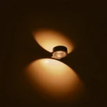 kelvo® AURA KLV-101-0113 Μοντέρνο Φωτιστικό Τοίχου - Απλίκα LED 7W 875lm 45° AC 220-240V Αδιάβροχο IP65 Θερμό Λευκό 2700K - Lumileds COB Chip & TÜV SÜD Driver - Μαύρο Ματ - Μ15 x Π13 x Υ4.5cm - 5 Χρόνια Εγγύηση