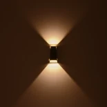 kelvo® FLUX KLV-101-0120 Μοντέρνο Φωτιστικό Τοίχου - Απλίκα LED 6W 750lm 30° AC 220-240V Αδιάβροχο IP65 Θερμό Λευκό 2700K - Lumileds COB Chip & TÜV SÜD Driver - Γκρι Ανθρακί Ματ - Μ5 x Π8.5 x Υ17cm - 5 Χρόνια Εγγύηση