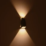 kelvo® FLUX KLV-101-0120 Μοντέρνο Φωτιστικό Τοίχου - Απλίκα LED 6W 750lm 30° AC 220-240V Αδιάβροχο IP65 Θερμό Λευκό 2700K - Lumileds COB Chip & TÜV SÜD Driver - Γκρι Ανθρακί Ματ - Μ5 x Π8.5 x Υ17cm - 5 Χρόνια Εγγύηση