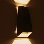 kelvo® FLUX KLV-101-0120 Μοντέρνο Φωτιστικό Τοίχου - Απλίκα LED 6W 750lm 30° AC 220-240V Αδιάβροχο IP65 Θερμό Λευκό 2700K - Lumileds COB Chip & TÜV SÜD Driver - Γκρι Ανθρακί Ματ - Μ5 x Π8.5 x Υ17cm - 5 Χρόνια Εγγύηση