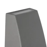 kelvo® FLUX KLV-101-0120 Μοντέρνο Φωτιστικό Τοίχου - Απλίκα LED 6W 750lm 30° AC 220-240V Αδιάβροχο IP65 Θερμό Λευκό 2700K - Lumileds COB Chip & TÜV SÜD Driver - Γκρι Ανθρακί Ματ - Μ5 x Π8.5 x Υ17cm - 5 Χρόνια Εγγύηση
