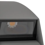 kelvo® FLUX KLV-101-0120 Μοντέρνο Φωτιστικό Τοίχου - Απλίκα LED 6W 750lm 30° AC 220-240V Αδιάβροχο IP65 Θερμό Λευκό 2700K - Lumileds COB Chip & TÜV SÜD Driver - Γκρι Ανθρακί Ματ - Μ5 x Π8.5 x Υ17cm - 5 Χρόνια Εγγύηση