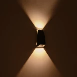 kelvo® FLUX KLV-101-0119 Μοντέρνο Φωτιστικό Τοίχου - Απλίκα LED 6W 750lm 30° AC 220-240V Αδιάβροχο IP65 Θερμό Λευκό 2700K - Lumileds COB Chip & TÜV SÜD Driver - Μαύρο Ματ - Μ5 x Π8.5 x Υ17cm - 5 Χρόνια Εγγύηση