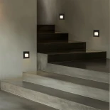 kelvo® STEPART KLV-101-0077 Μοντέρνο Χωνευτό Φωτιστικό Σκαλοπατιού - Διαδρόμου LED 3W 375lm 45° AC 220-240V Αδιάβροχο IP65 Θερμό Λευκό 2700K - Lumileds SMD Chip & TÜV SÜD Driver - Μαύρο Ματ - Μ8.5 x Π5 x Υ8.5cm / Q6.72 x 6.72cm - 5 Χρόνια Εγγύηση