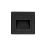 kelvo® STEPART KLV-101-0077 Μοντέρνο Χωνευτό Φωτιστικό Σκαλοπατιού - Διαδρόμου LED 3W 375lm 45° AC 220-240V Αδιάβροχο IP65 Θερμό Λευκό 2700K - Lumileds SMD Chip & TÜV SÜD Driver - Μαύρο Ματ - Μ8.5 x Π5 x Υ8.5cm / Q6.72 x 6.72cm - 5 Χρόνια Εγγύηση