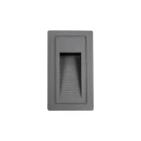 kelvo® STEPART KLV-101-0090 Μοντέρνο Χωνευτό Φωτιστικό Σκαλοπατιού - Διαδρόμου LED 3W 375lm 45° AC 220-240V Αδιάβροχο IP65 Θερμό Λευκό 2700K - Lumileds SMD Chip & TÜV SÜD Driver - Γκρι Ανθρακί Ματ - Μ6 x Π5.5 x Υ10cm / Q5 x 9.61cm - 5 Χρόνια Εγγύηση
