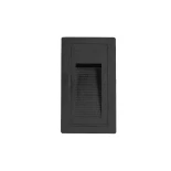 kelvo® STEPART KLV-101-0089 Μοντέρνο Χωνευτό Φωτιστικό Σκαλοπατιού - Διαδρόμου LED 3W 375lm 45° AC 220-240V Αδιάβροχο IP65 Θερμό Λευκό 2700K - Lumileds SMD Chip & TÜV SÜD Driver - Μαύρο Ματ - Μ5.5 x Π6 x Υ10cm / Q5 x 9.61cm - 5 Χρόνια Εγγύηση
