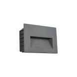 kelvo® STEPART KLV-101-0084 Μοντέρνο Χωνευτό Φωτιστικό Σκαλοπατιού - Διαδρόμου LED 6W 750lm 45° AC 220-240V Αδιάβροχο IP65 Θερμό Λευκό 2700K - Lumileds SMD Chip & TÜV SÜD Driver - Γκρι Ανθρακί Ματ - Μ11.5 x Π5.3 x Υ8.3cm / Q10.63 x 7.61cm - 5 Χρόνια Εγγύη