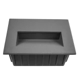 kelvo® STEPART KLV-101-0084 Μοντέρνο Χωνευτό Φωτιστικό Σκαλοπατιού - Διαδρόμου LED 6W 750lm 45° AC 220-240V Αδιάβροχο IP65 Θερμό Λευκό 2700K - Lumileds SMD Chip & TÜV SÜD Driver - Γκρι Ανθρακί Ματ - Μ11.5 x Π5.3 x Υ8.3cm / Q10.63 x 7.61cm - 5 Χρόνια Εγγύη