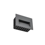 kelvo® STEPART KLV-101-0084 Μοντέρνο Χωνευτό Φωτιστικό Σκαλοπατιού - Διαδρόμου LED 6W 750lm 45° AC 220-240V Αδιάβροχο IP65 Θερμό Λευκό 2700K - Lumileds SMD Chip & TÜV SÜD Driver - Γκρι Ανθρακί Ματ - Μ11.5 x Π5.3 x Υ8.3cm / Q10.63 x 7.61cm - 5 Χρόνια Εγγύη