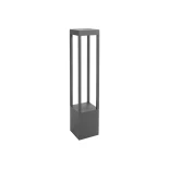 kelvo® GREMO KLV-101-0124 Μοντέρνο Φωτιστικό Κολωνάκι Κήπου LED 7W 735lm 45° AC 220-240V Αδιάβροχο IP65 Θερμό Λευκό 2700K - Lumileds SMD Chip & TÜV SÜD Driver - Γκρι Ανθρακί Ματ - Μ15 x Π15 x Υ80.5cm - 5 Χρόνια Εγγύηση
