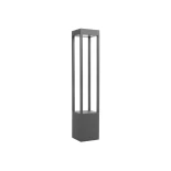 kelvo® GREMO KLV-101-0124 Μοντέρνο Φωτιστικό Κολωνάκι Κήπου LED 7W 735lm 45° AC 220-240V Αδιάβροχο IP65 Θερμό Λευκό 2700K - Lumileds SMD Chip & TÜV SÜD Driver - Γκρι Ανθρακί Ματ - Μ15 x Π15 x Υ80.5cm - 5 Χρόνια Εγγύηση