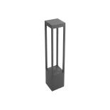 kelvo® GREMO KLV-101-0124 Μοντέρνο Φωτιστικό Κολωνάκι Κήπου LED 7W 735lm 45° AC 220-240V Αδιάβροχο IP65 Θερμό Λευκό 2700K - Lumileds SMD Chip & TÜV SÜD Driver - Γκρι Ανθρακί Ματ - Μ15 x Π15 x Υ80.5cm - 5 Χρόνια Εγγύηση