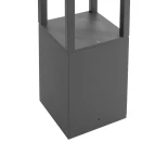 kelvo® GREMO KLV-101-0124 Μοντέρνο Φωτιστικό Κολωνάκι Κήπου LED 7W 735lm 45° AC 220-240V Αδιάβροχο IP65 Θερμό Λευκό 2700K - Lumileds SMD Chip & TÜV SÜD Driver - Γκρι Ανθρακί Ματ - Μ15 x Π15 x Υ80.5cm - 5 Χρόνια Εγγύηση