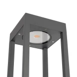 kelvo® GREMO KLV-101-0124 Μοντέρνο Φωτιστικό Κολωνάκι Κήπου LED 7W 735lm 45° AC 220-240V Αδιάβροχο IP65 Θερμό Λευκό 2700K - Lumileds SMD Chip & TÜV SÜD Driver - Γκρι Ανθρακί Ματ - Μ15 x Π15 x Υ80.5cm - 5 Χρόνια Εγγύηση