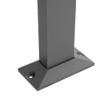 kelvo® GREMO KLV-101-0125 Μοντέρνο Φωτιστικό Κολωνάκι Κήπου LED 10W 1050lm 45° AC 220-240V Αδιάβροχο IP65 Θερμό Λευκό 2700K - Lumileds SMD Chip & TÜV SÜD Driver - Γκρι Ανθρακί Ματ - Μ29.5 x Π11.5 x Υ50cm - 5 Χρόνια Εγγύηση
