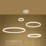 kelvo® VENOM 61192 Μοντέρνο Κρεμαστό Φωτιστικό Οροφής LED 150W 17659lm 120° AC 220-240V IP20 Ρυθμιζόμενο Λευκό CCT με Χειριστήριο από 2700K έως 6000K Dimmable - Lumileds SMD Chip - Λευκό Ματ - Μ150 x Π90 x Υ60cm - 3 Χρόνια Εγγύηση