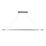 GLOBOSTAR® BOLIVAR 61273 Μοντέρνο Κρεμαστό Φωτιστικό Οροφής LED 54W 5400lm 360° AC 220-240V IP20 Ρυθμιζόμενο Λευκό CCT με Χειριστήριο από 2700K έως 6000K Dimmable - Lumileds SMD Chip - Νίκελ Βούρτσας - Μ120 x Π30 x Υ2cm - 3 Χρόνια Εγγύηση