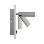 GLOBOSTAR® LADY-O 61365 Μοντέρνο Φωτιστικό Τοίχου - Απλίκα Ξενοδοχείου Reading Light με Φορτιστή USB 3A LED 10W 1000lm 36° & 360° AC 220-240V IP20 Φυσικό Λευκό 4500K - Bridgelux COB Chip & TÜV SÜD Driver - Γκρι Ματ - Μ10.5 x Π10 x Υ18.5cm - 3 Χρόνια Εγγύη